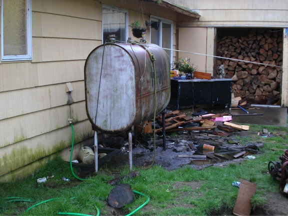 Photo of an oil spill from a home heating tank courtesy of NYSDEC.