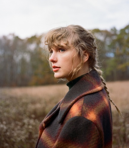 Taylor Swift in the cover photo shoot for her album `evermore,` released in December 2020. (Image courtesy of Universal Music Group Nashville)