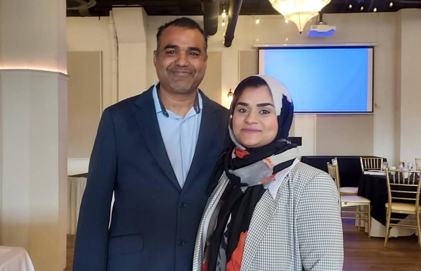 Anas Mangla and his wife, Nasreen Akhtar, owners of Aero Transportation, Naz716 Business & Cultural Center and the newly inaugurated business Bridge Niagara. (Submitted photo)