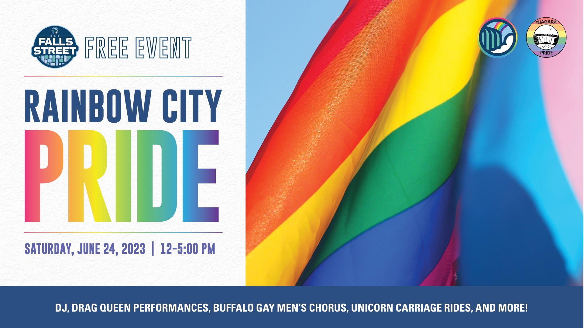`Rainbow City Pride` graphic courtesy of Niagara Pride