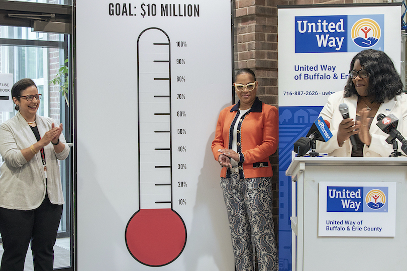 From left: Rema Hanash, chief development officer, United Way of Buffalo & Erie County; the Rev. Rachelle Sat'chell Robinson, board chair, United Way of Buffalo & Erie County; and Trina Burruss, president and CEO of United Way of Buffalo & Erie County. (Submitted)