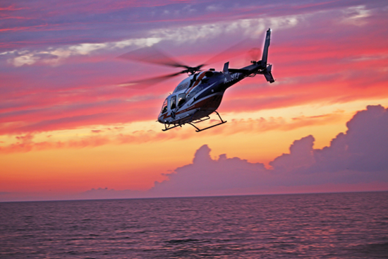 One of Mercy Flight's helicopters takes to the sky. (Photo courtesy of Mercy Flight)