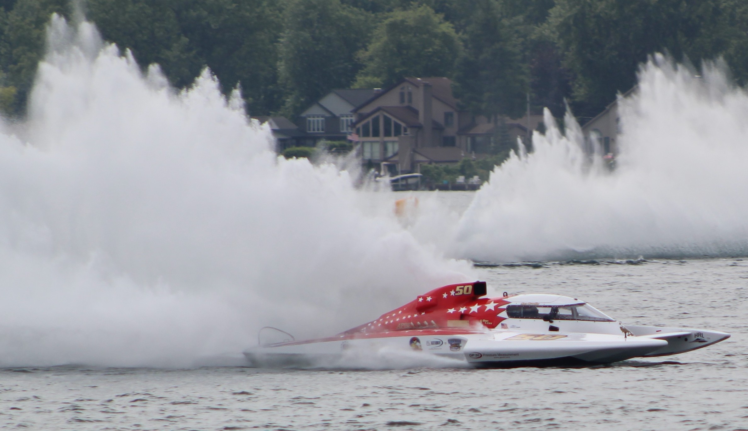 A GP 50 Freedom hydroplane, driven by Ken Brodie II, at `Thunder on the Niagara.` 