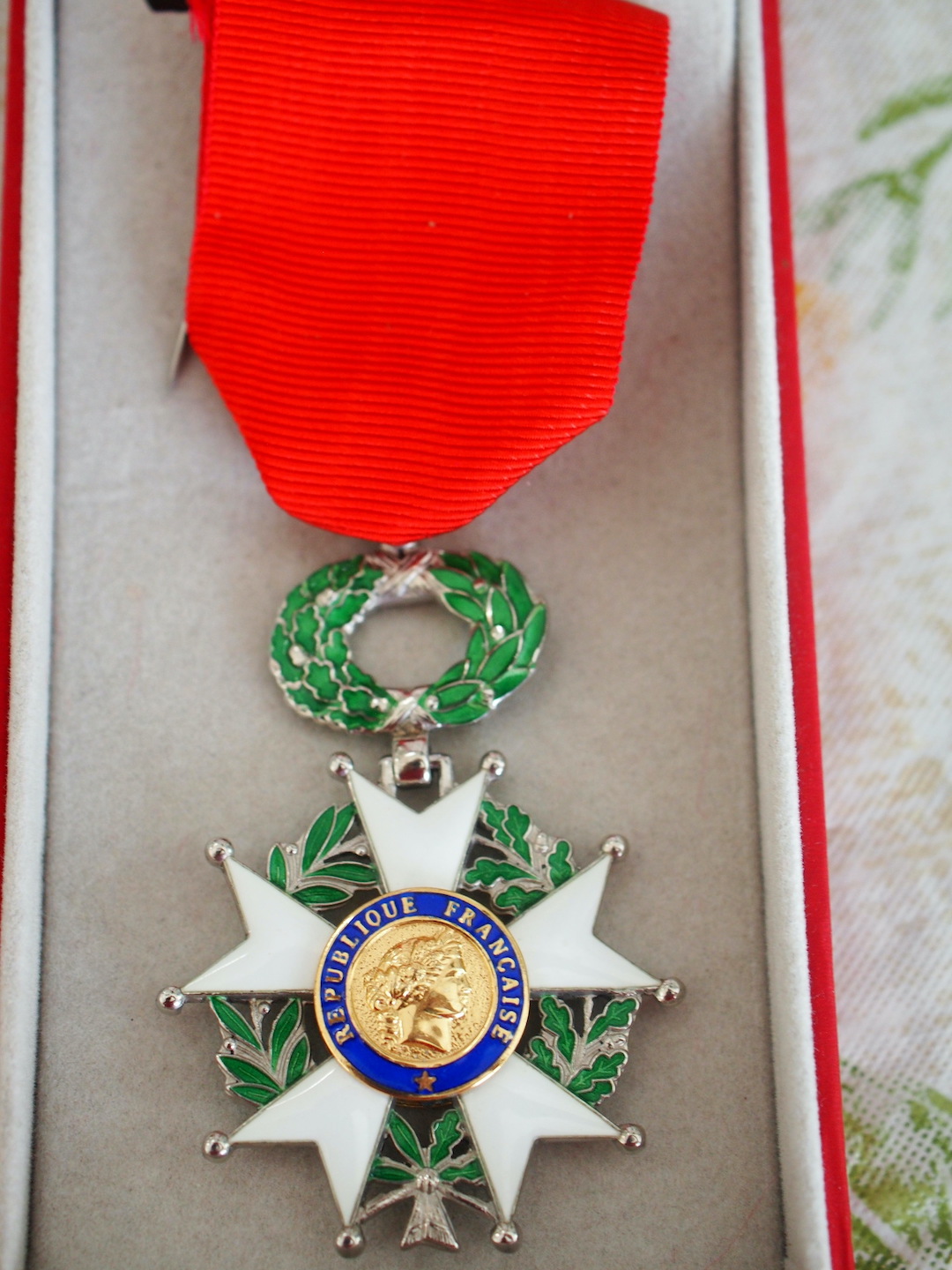 This medal from France represented the National Order of the Legion of Honor (Ordre national de la Légion d'honneur). It is the highest French order of merit, both military and civilian.