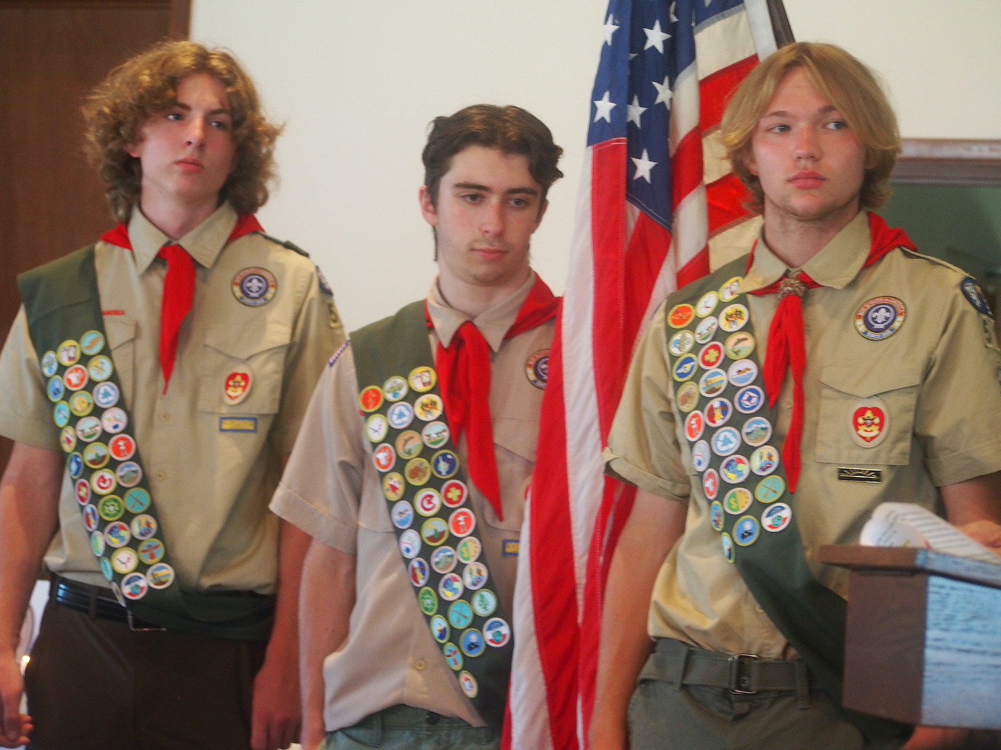 Owen Brockvescio, Jacob Clark and Brandon Farquharson, all members of Boy Scout Troop 510, were awarded the rank of Eagle Scout.