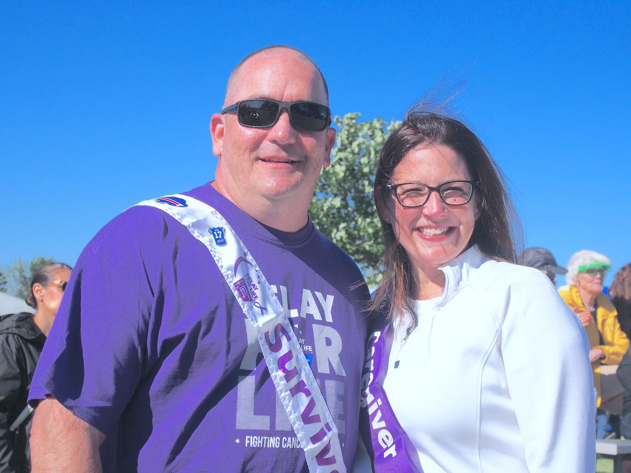 Eric and Alicia Fiebelkorn enjoy `Taste of Relay` together on a sunny, windy Saturday.