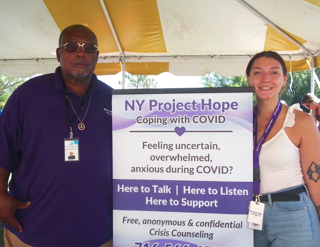 Marissa Ries and James Peterson share information about NY Project Hope that provides information, education, emotional support, and links to resources having to do with the COVID-19 pandemic.
