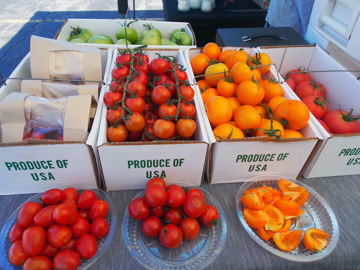 Herb 'N Garden Farms offers taste-tests of several types of hydroponically grown tomatoes.
