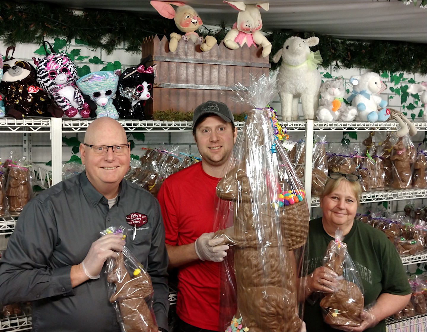 From left, inside Kelly's Country Store: Kevin Kelly, the second generation co-owner; his son, Adam, store manager; and his sister and co-owner, Maureen Knight.