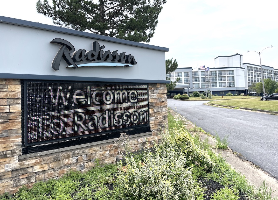 The Radisson Hotel, at 100 Whitehaven Road.