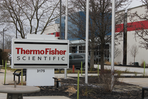Thermo Fisher Scientific at 3175 Staley Road, got approval Wednesday from the Erie County Industrial Development Agency for a tax incentive package enabling a planned $85 million, 69,000-square-foot expansion to its research, development and manufacturing facility. (Photo by Karen Carr Keefe)