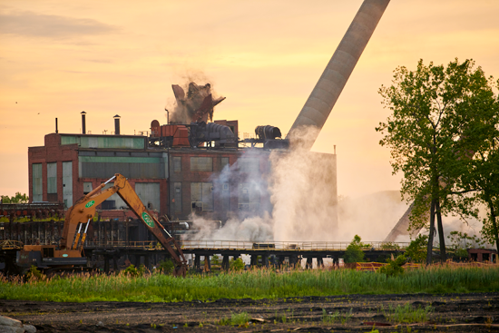The former Tonawanda Coke site was imploded on Saturday. (Images by Mark Williams Jr.)