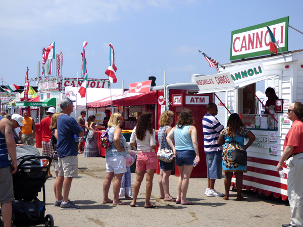 Lines of people were the norm outside the award-winning Muscarella's Cannoli stand at the recent Galbani Buffalo Italian Heritage Festival.