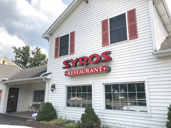 The owner of Syros Restaurant, at 869 Cayuga St., is looking into reconfiguring some of the interior space.