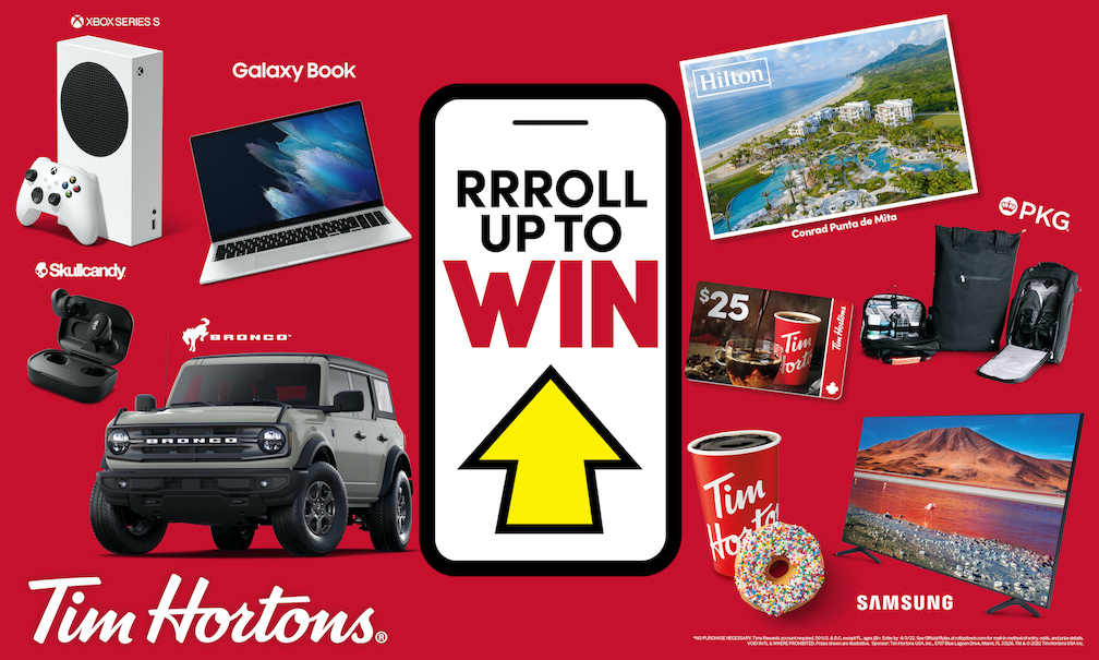 Tim Hortons, Roll Up To Win (Image courtesy of Alison Brod Marketing + Communications)