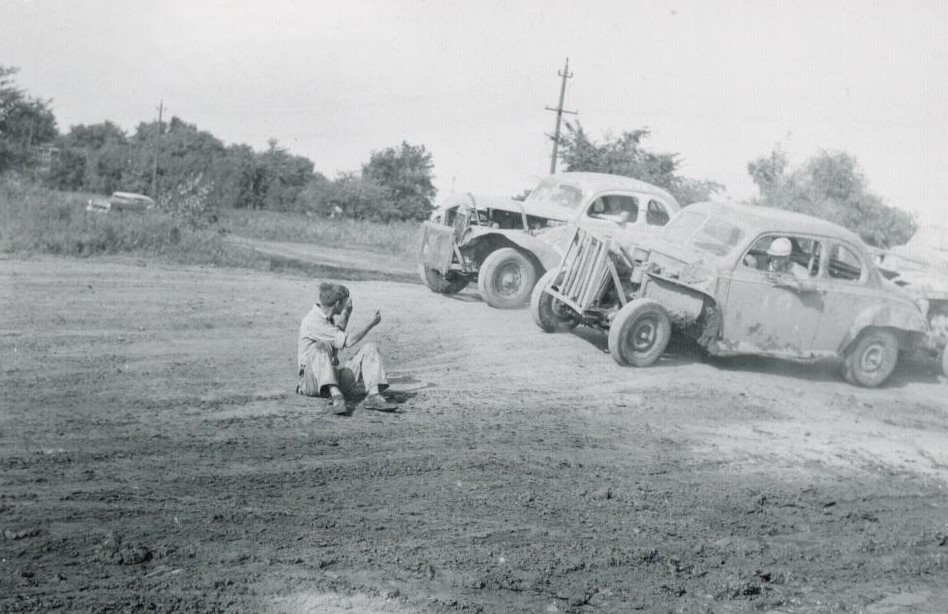 A race at the first Ransomville track, then known as the Ransomville Slow Pokes, behind Pedro Motors (now Ed's Garage), likely taken between 1955-57, courtesy of Jipp and Rick Ortiz. (Submitted by CAM)