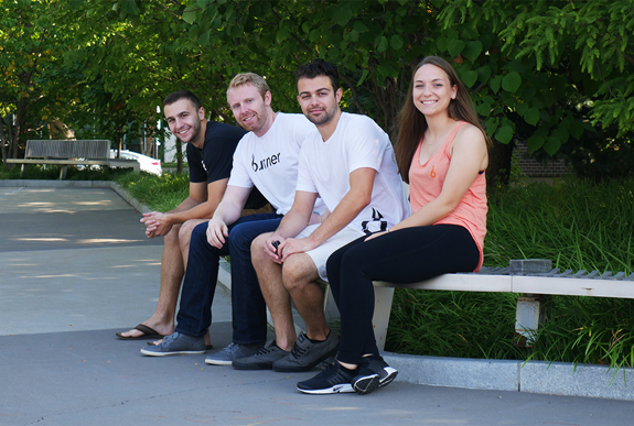 The Niagara University members of the Burner Fitness team include, from left, Domenic Conroy, Kevin Ryan, Leo Schultz and Megan Rogers.