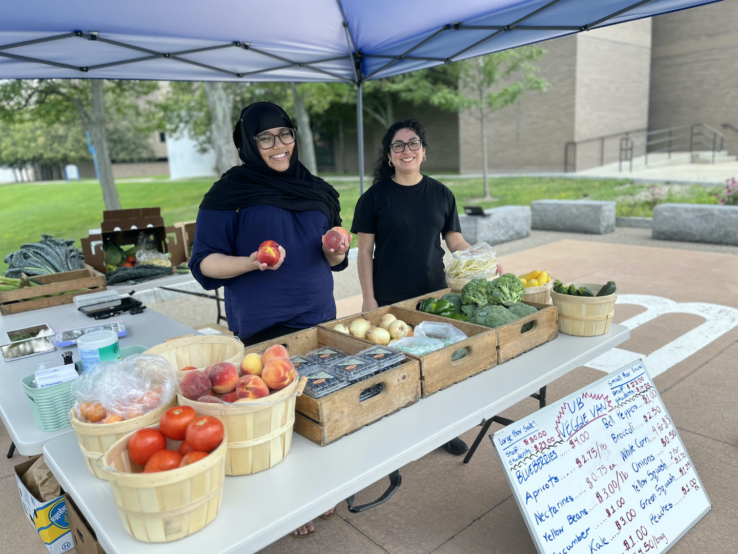 UB's Veggie Van on-campus mobile market is bringing fresh produce closer to UB students, faculty and staff. (Photo by Douglas Levere // courtesy of UB)