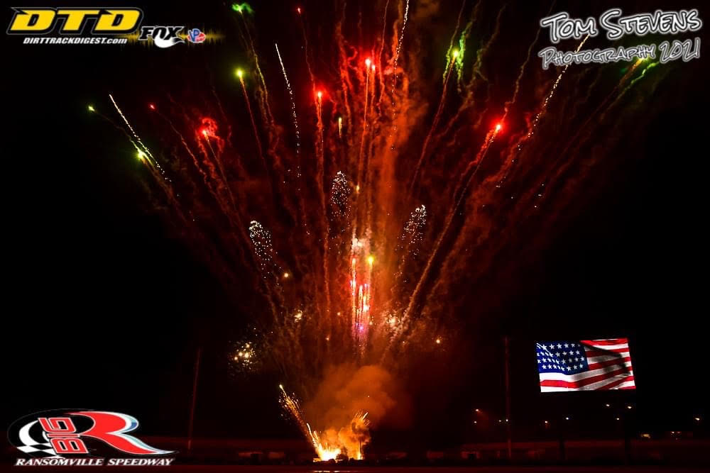 `Big R` fireworks display photo by Tom Stevens/courtesy of Ransomville Speedway