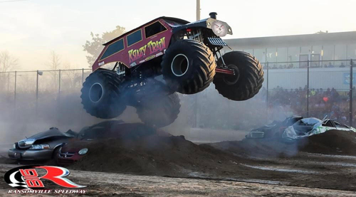 Krazy Train competes at a monster truck event last season. (Photo by Tom Stevens)