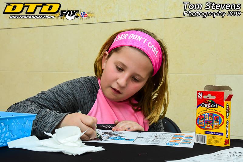 Mackenzie Kulesza coloring during the 2019 Ransomville car show (Photo by Tom Stevens)
