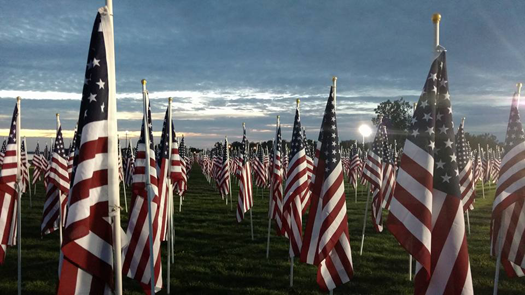 The 9/11 Memorial Healing Field will pay tribute to those lost on Sept. 11, 2001. (Images courtesy of The National Exchange Club)
