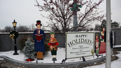 The corner of Nash Road and Niagara Falls Boulevard in the Town of Wheatfield has been decorated to show the joys of the season. (Photo by Michael DePietro)