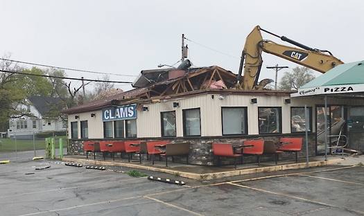 A former favorite food destination was demolished last week. (Photo courtesy of Gary Strenkoski)