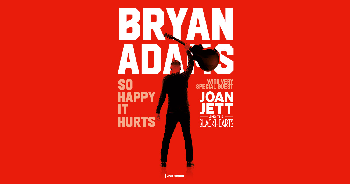 Bryan Adams `So Happy It Hurts Tour` key art courtesy of KeyBank Center Public Relations/Live Nation
