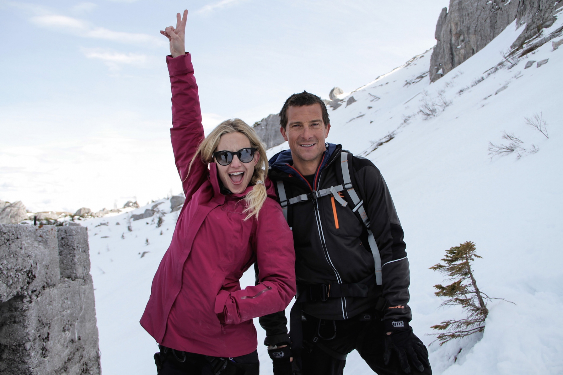 `Running Wild with Bear Grylls`: Pictured are Kate Hudson and Bear Grylls. (NBC photo by Mark Challender) 