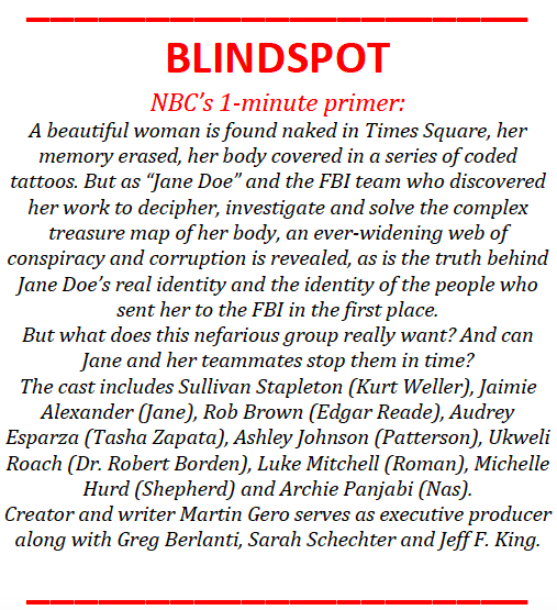 Catch up on "Blindspot"