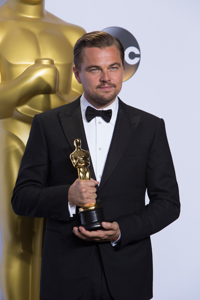 Leonardo DiCaprio at the Oscars Sunday. (ABC photo by Rick Rowell)