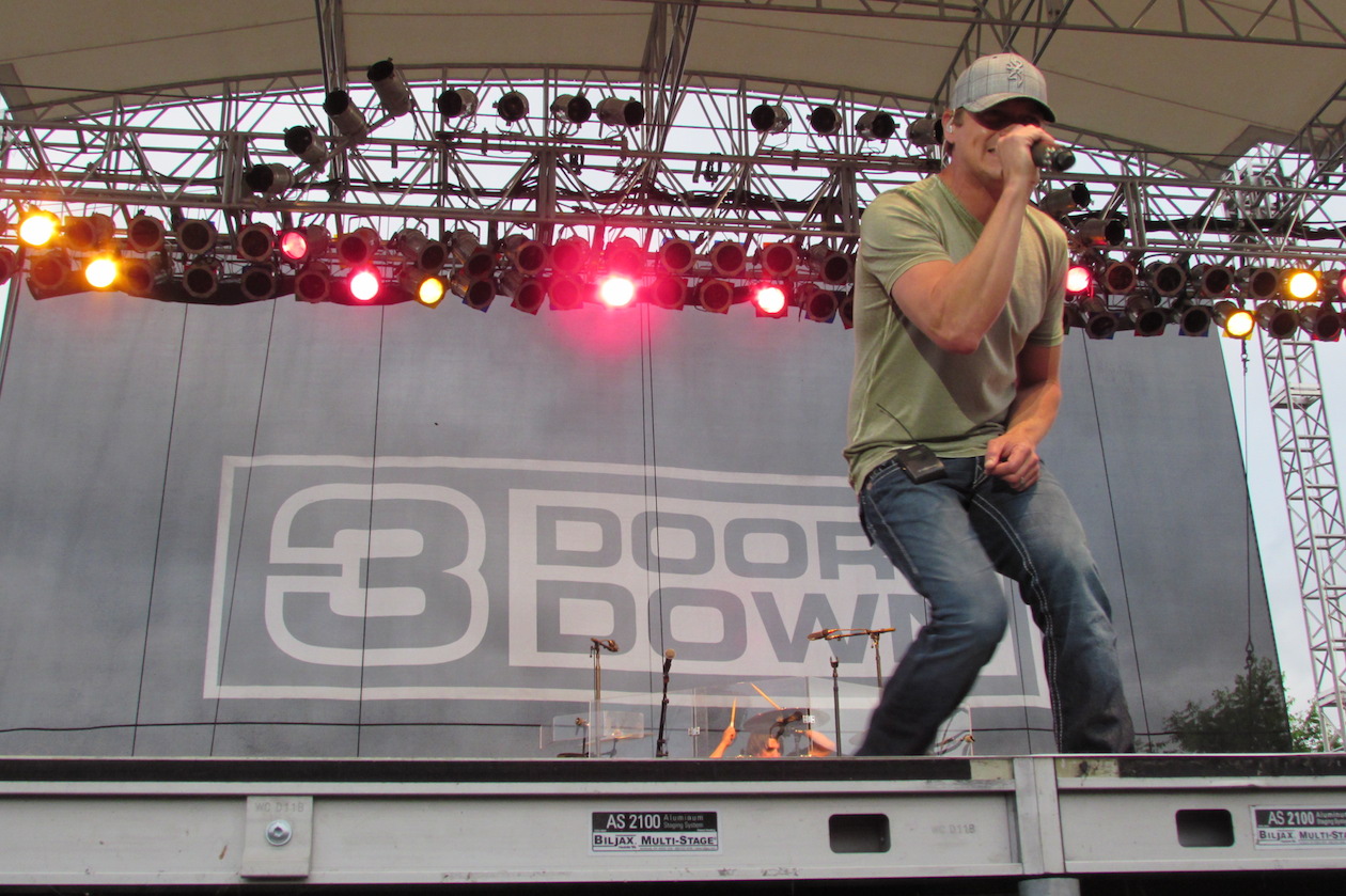 3 Doors Down performs Aug. 12 in Hamburg. Pictured is singer Brad Arnold rocking Artpark in 2014.