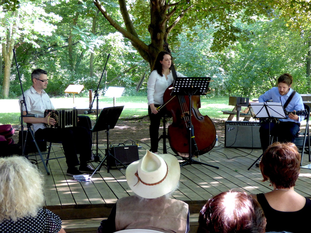 Moshe Shulman Trio performed at Artpark in 2019 as part of the `Music in the Woods` series.