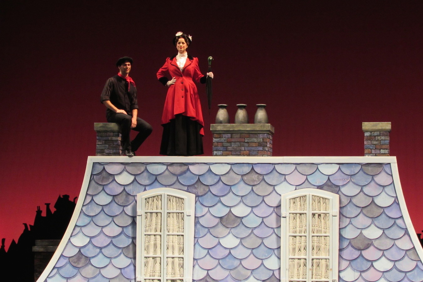 Pictured are John Barsoian as Bert and Emilie Renier as Mary Poppins.