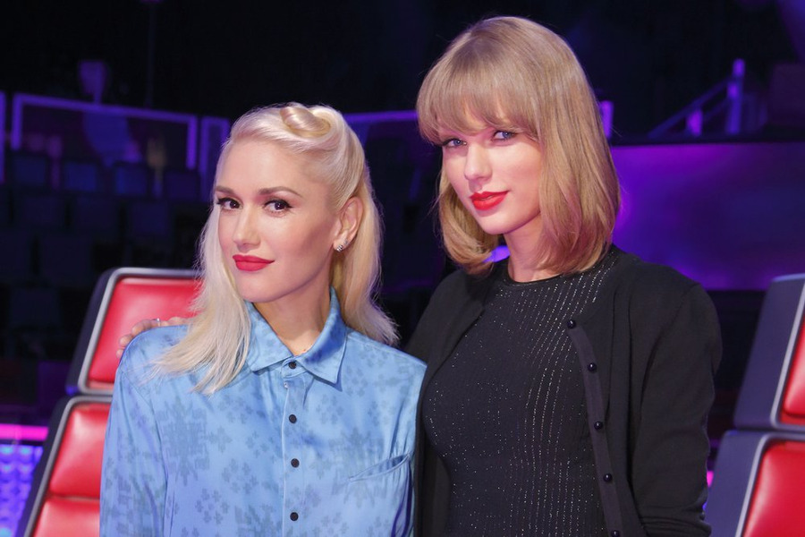 `The Voice`: Pictured, from left, are Gwen Stefani and Taylor Swift. (NBC photo by Trae Patton)