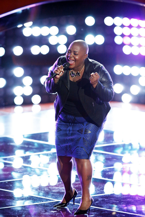 "The Voice": Tonya Boyd-Cannon performs. (NBC photo by Tyler Golden)
