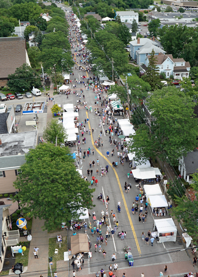 An aerial view of last year's Lewiston Art Festival.