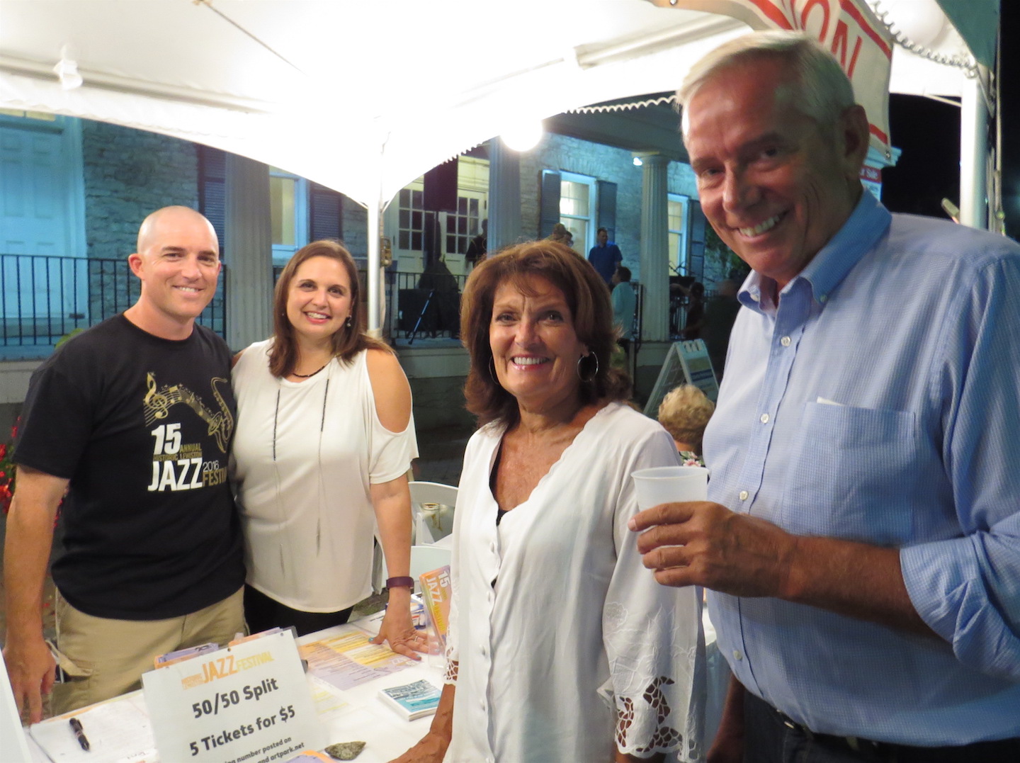 Volunteers Marty and Jennifer Pauly, left, with Maureen Kellick and Neil Nolf.