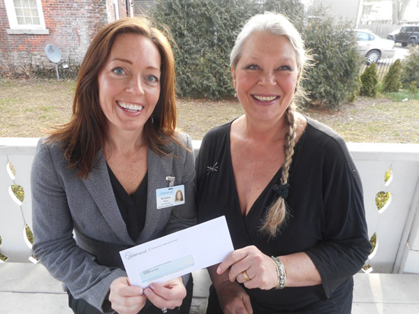 Pictured, from left, is Kristine Bailey of Elderwood at Wheatfield with the Lewiston Council on the Arts' Eva Nicklas.