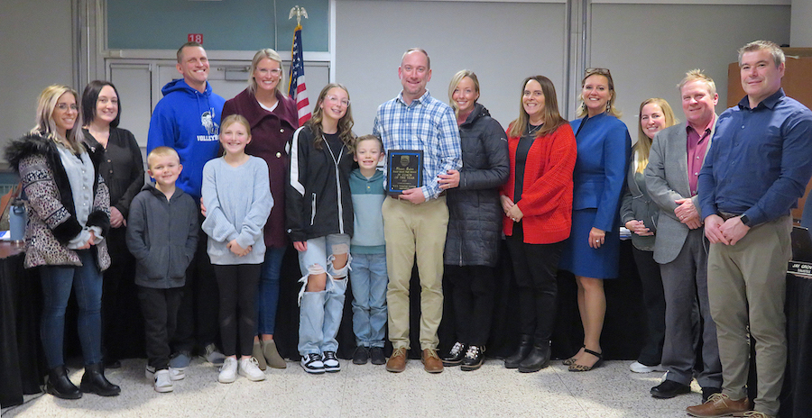 Grand Island Board of Education recognizes volleyball coach