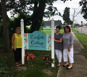 Confetti Cottage Boutique owners Carol Henschel, Deb Burns and Jessica Freeman donated proceeds from their sales to Camp Hope. The camp is an outreach program for grieving children ages 7-13 provided by Niagara Hospice.