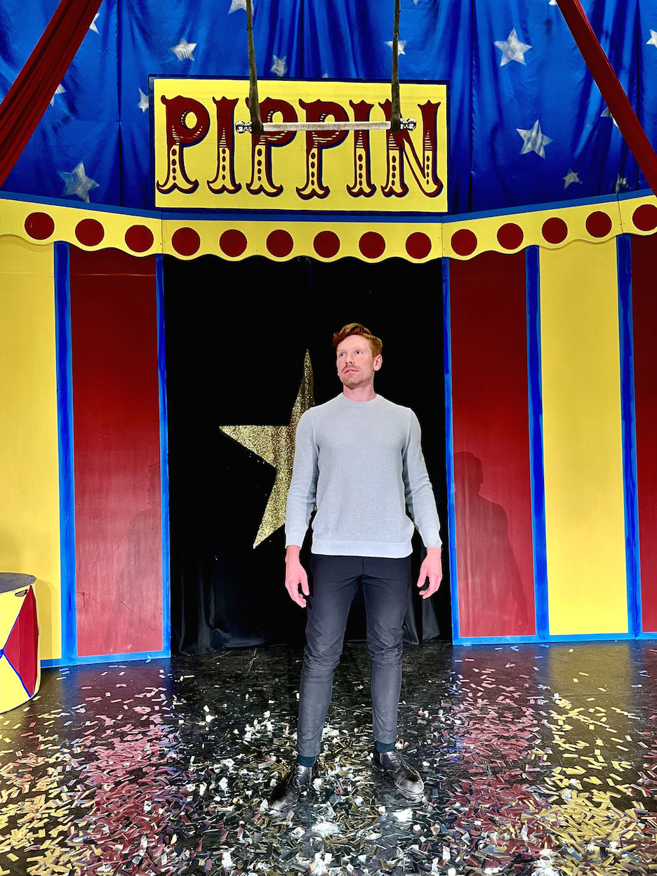 Sean Ryan, on the Palace Theatre stage, is preparing for `Pippen.` (Photo provided by the Palace Theatre) 