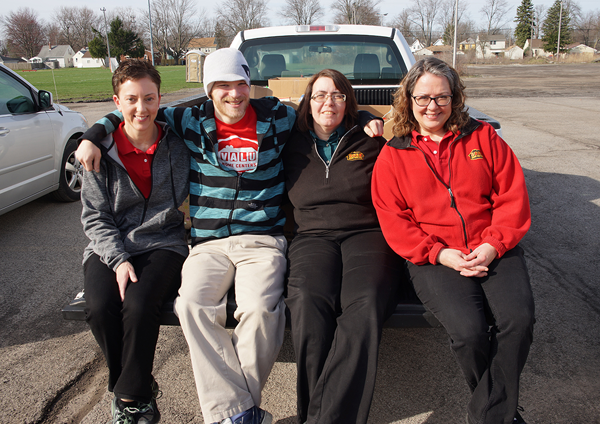 Pictured, from left, are team members Nancy Bowen, Matt Wasmund, Amy Boyer and Stacey Drmota. (Photo by Nate Noworyta of Valu Home Centers) 