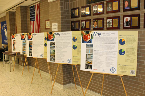 The Grand Island Central School District will post information boards describing in detail the proposed capital project bond referendum, set for a public vote Dec. 20. The boards will make the rounds of the schools leading up to the vote.