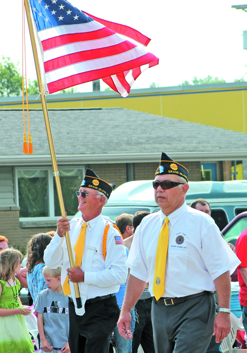 Members of the American Legion Post No. 1346 were among the first units to march in Wednesday's Independence Day Parade. The parade featured approximately 80 units and lasted about two hours.