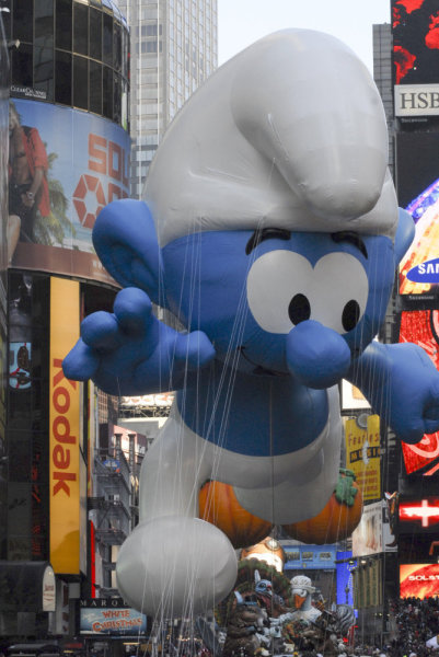 A Smurf from the Macy's Thanksgiving Day Parade. (NBC photo by Ali Goldstein)
