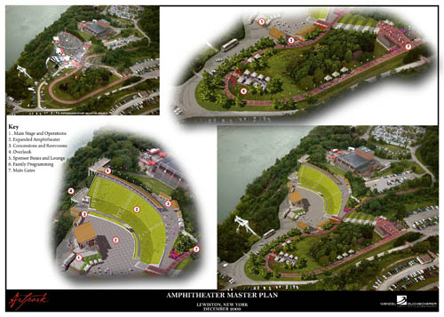 A composite drawing of the proposed changes to the Artpark Outdoor Amphitheater. (Rendering by Wendel Duchscherer Architects and Engineers)