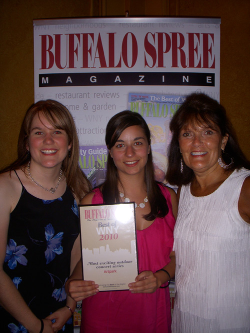 Pictured from left are Artpark Box Office Manager Katie Miller, Communications Coordinator Maria Costello, and Marketing, PR and Development Director Maureen Kellick. (contributed photo)