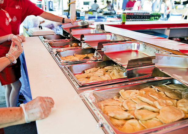 Pierogi are shown at the Our Lady of Czestochowa Parish concessions tent at Canal Fest.